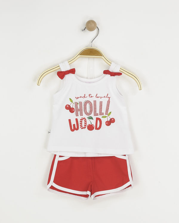 Picture of PT2413 GIRLS SLEEVELESS COTTON SET WITH SHORTS